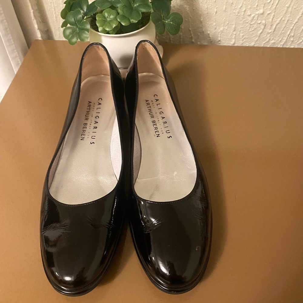 Caligarius Made in Italy for Arthur Beren Black Patent  Loafer